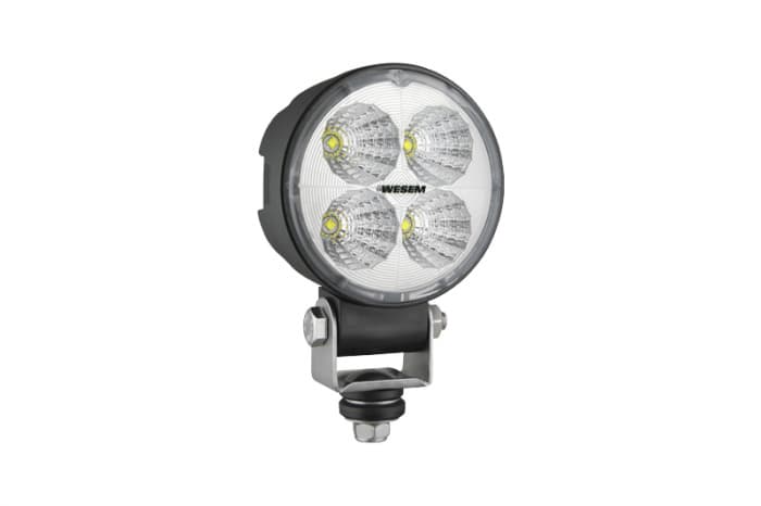 Lumina lucru (LED, 12 24V, 18W, 1500lm, numar elemente LED: 4, adancime: 72mm, diametru: 87mm, carcasa din aliaj; Conector AMP; unghiul de distributie a luminii 35 grade)