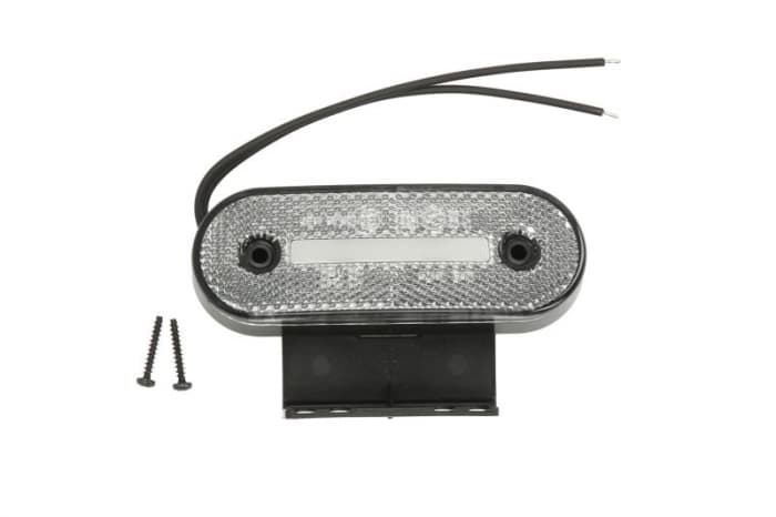 Lumini clarificare stanga dreapta, alb, LED, inaltime 41mm; latime 115mm; adancime 20mm, in relief, lungime cablu 220mm, cu cuier, 12 24V