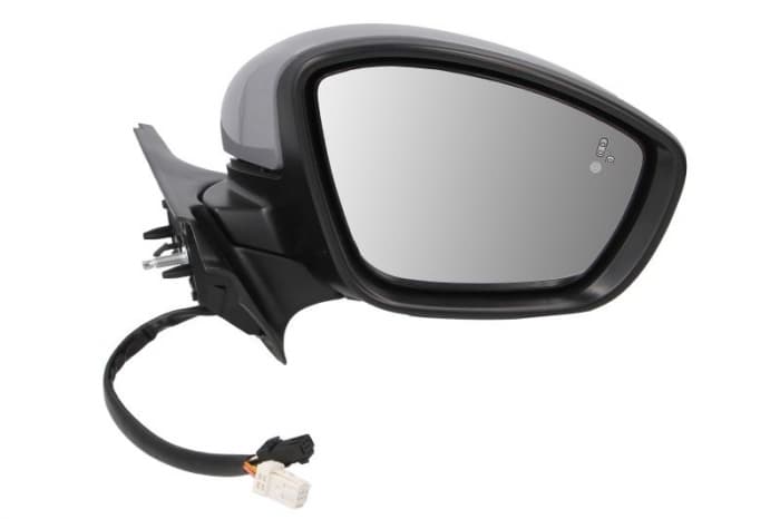 Oglinda dreapta (electric, convex, cu incalzire, asistent schimbare banda, grund, rabatare electrica, cu semnalizator, cu senzor temperatura) potrivit CITROEN C3 III 12.16-09.20