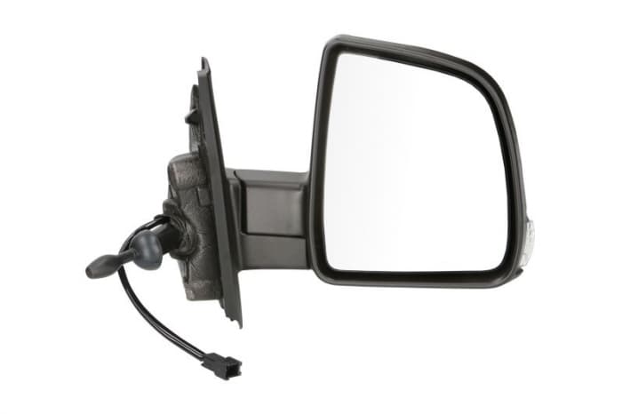 Oglinda laterala Dreapta mecanic, crom, cu senzor de temperatura potrivit OPEL COMBO TOUR, COMBO MINIVAN