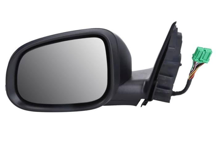 Oglinda laterala stanga electric, asferic, cu incalzire, grund, cu memorie, rabatare electrica, semnalizator, cu senzor temperatura potrivit VOLVO S80 II, V70 III 04.13-03.16