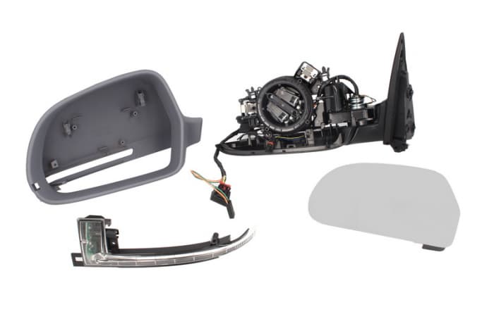 Oglinda stanga electrica, asferic, incalzita, grunduita AUDI A6 intre 2008-2011