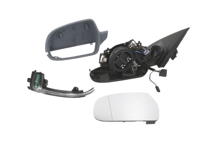 Oglinda stanga electrica, asferic, incalzita, grunduita, pliabila electric AUDI A4 intre 2011-2016
