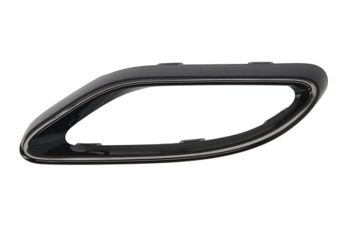 Ornament decorativ sistem evacuare partea spate Spate Stanga plastic, negru lucios potrivit MERCEDES Clasa A V177, A W177 dupa 2018