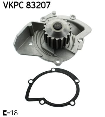 Pompa apa cu garnitura potrivit DS DS 5; CITROEN C4 GRAND PICASSO I, C4 II, C4 PICASSO I, C4 PICASSO II, C5 III, C8, DS4, DS5, JUMPY II; FIAT SCUDO; FORD C-MAX II, FOCUS III 2.0D 2.0DH 03.06-