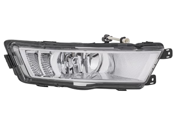Proiector ceata Dreapta (H8 LED, cromat; cu lumini de zi) potrivit SKODA RAPID 07.12-12.18