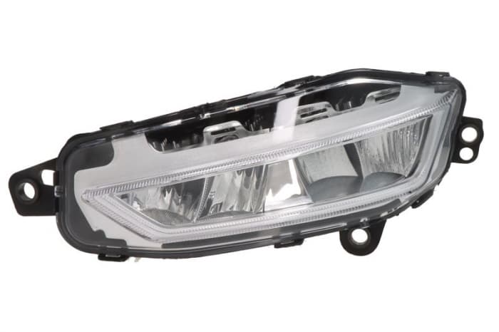 Proiector ceata stanga (LED, rama argintie; cu iluminare curba) 24V potrivit VOLVO FH III 02.20-