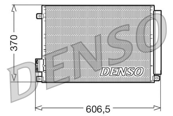 Radiator AC condensator cu uscator potrivit ABARTH 500 595 695, 500C 595C 695C; FIAT 500, 500 C, PANDA; FORD KA; LANCIA YPSILON 0.9-1.4 07.07-