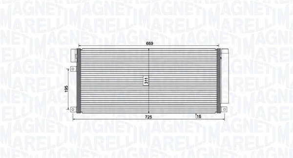 Radiator AC condensator cu uscator potrivit CHEVROLET TRAX; OPEL MOKKA MOKKA X 1.4 1.4LPG 06.12-