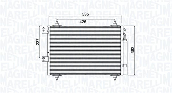 Radiator AC condensator cu uscator potrivit CITROEN C4, C4 I; PEUGEOT 307 1.4-2.0D 08.00-07.11