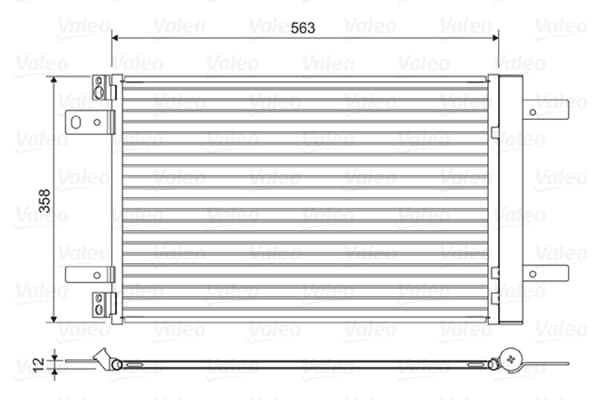 Radiator AC condensator cu uscator potrivit DS DS 4 II, DS 7; CITROEN BERLINGO, BERLINGO MINIVAN, C4 GRAND PICASSO II, C4 PICASSO II, C4 SPACETOURER, GRAND C4 SPACETOURER, JUMPY, SPACETOURER 1.2-Elect