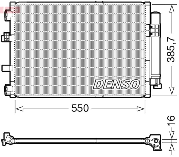 Radiator AC condensator cu uscator potrivit FORD C-MAX II, FOCUS III, GRAND C-MAX 1.0 1.6 1.6D 07.10-