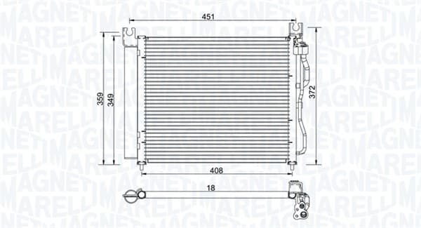 Radiator AC condensator cu uscator potrivit KIA PICANTO I 1.0 1.1 1.1D 04.04-09.11