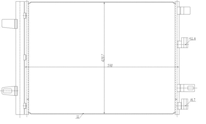 Radiator AC condensator cu uscator potrivit MERCEDES A (V177), A (W177), B SPORTS TOURER (W247), CLA (C118), CLA SHOOTING BRAKE (X118), GLA (H247) 1.3-2.0D 03.18-