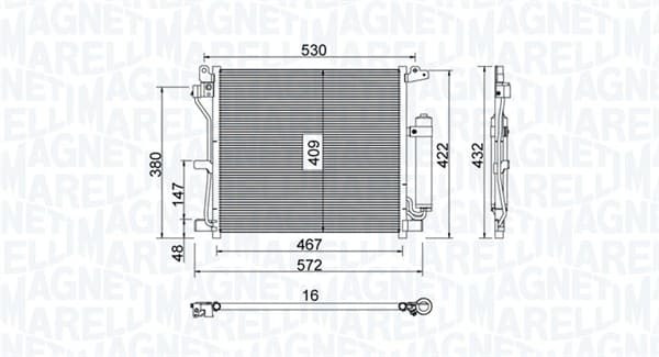 Radiator AC condensator cu uscator potrivit NISSAN JUKE 1.5D 06.10-