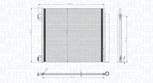 Radiator AC condensator cu uscator potrivit NISSAN QASHQAI II, X-TRAIL III; RENAULT ESPACE V, KADJAR, KOLEOS I 1.2-2.5 09.08-