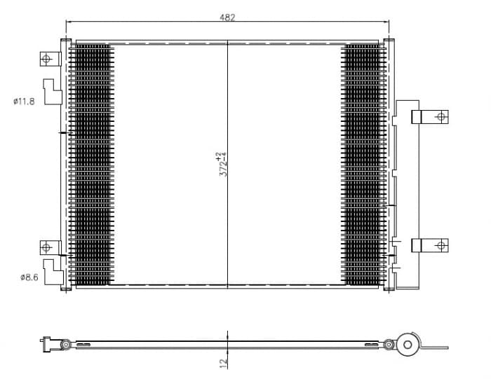 Radiator AC condensator cu uscator potrivit OPEL KARL 1.0 1.0LPG 01.15-03.19