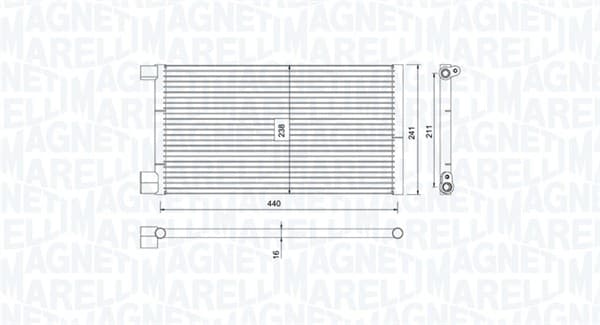 Radiator AC condensator potrivit FIAT SEICENTO 600 1.1 01.98-01.10