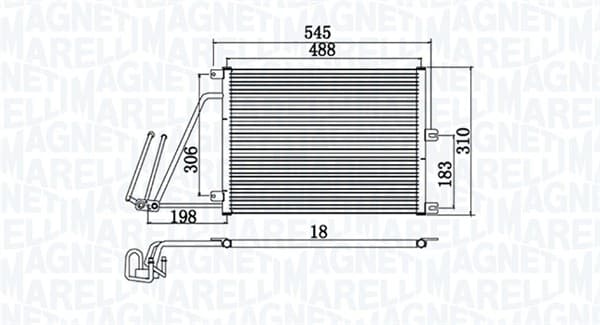 Radiator AC condensator potrivit OPEL VECTRA B 2.0D 2.2D 06.97-07.03