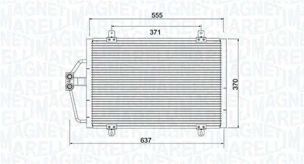 Radiator AC condensator potrivit RENAULT MEGANE I, MEGANE I CLASSIC, MEGANE I COACH, MEGANE SCENIC 1.4-2.0 08.95-08.03