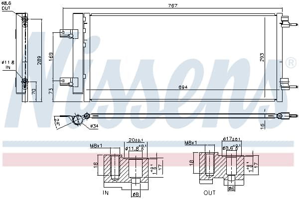 Radiator aer conditionat AC (cu uscator, aluminiu) potrivit OPEL ASTRA K 1.0-1.6D 06.15-