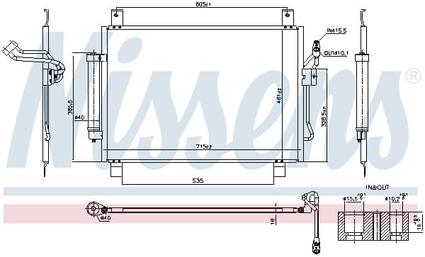 Radiator aer conditionat AC potrivit NISSAN PATHFINDER IV 2.5H 10.13-