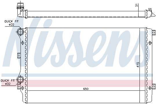 Radiator apa racire motor AUDI A3, TT; SEAT ALTEA, ALTEA XL, LEON, TOLEDO III; SKODA OCTAVIA II, SUPERB II, YETI; VW BEETLE, CADDY ALLTRACK, CADDY III, CADDY IV, CC 1.0-1.9D dupa 2003
