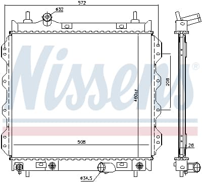 Radiator apa racire motor CHRYSLER PT CRUISER 2.0 2.4 intre 2000-2010
