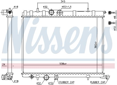 Radiator apa racire motor CITROEN BERLINGO, C4, C4 I, XSARA, XSARA PICASSO; PEUGEOT 2008 I, 206, 206+, 206 CC, 206 SW, 307, 307 CC, 307 SW, 308 I, 308 SW I 1.1 dupa 1996