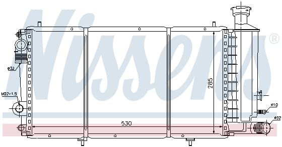 Radiator apa racire motor CITROEN C15 1.8D intre 1986-2000