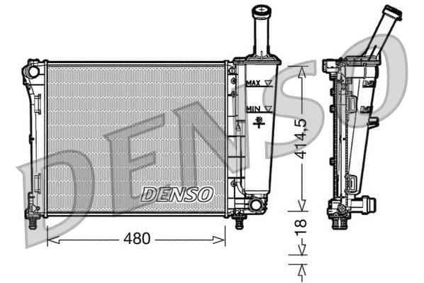 Radiator apa racire motor FIAT 500, 500 C; FORD KA 1.2 1.2LPG dupa 2007