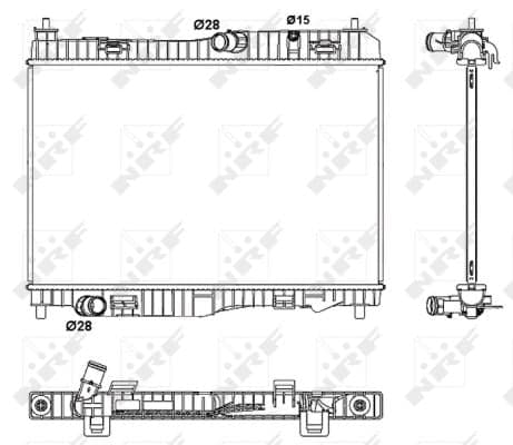 Radiator apa racire motor FORD B-MAX, ECOSPORT, FIESTA V, FIESTA VI, KA+, TOURNEO COURIER B460, TRANSIT COURIER B460 1.4D-1.6D dupa 2007
