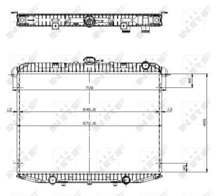 Radiator apa racire motor FORD MAVERICK 2.4 intre 1993-1996