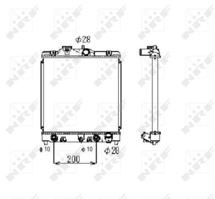 Radiator apa racire motor HONDA CIVIC V, CRX III 1.6 intre 1991-1998
