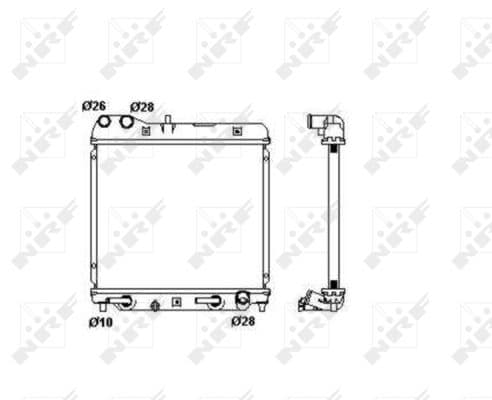 Radiator apa racire motor HONDA JAZZ II 1.2 1.3 1.4 intre 2002-2008
