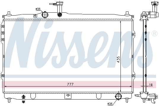 Radiator apa racire motor HYUNDAI H-1 CARGO, H-1 TRAVEL 2.5D dupa 2008