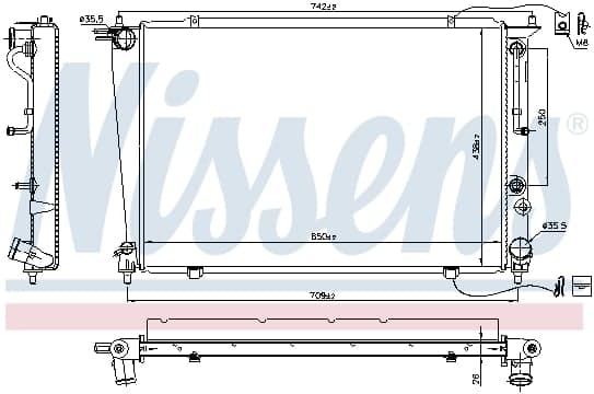 Radiator apa racire motor HYUNDAI H-1, H-1 STAREX 2.5D intre 1997-2007