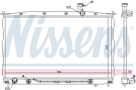 Radiator apa racire motor HYUNDAI SANTA FE II 2.2D 2.7 intre 2006-2012