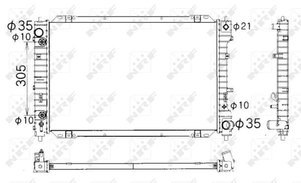 Radiator apa racire motor MAZDA TRIBUTE 2.0 intre 2000-2008