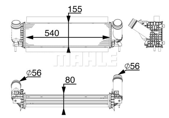 Radiator apa racire motor MERCEDES CLA (C117), CLA SHOOTING BRAKE (X117), CLS (C218), CLS SHOOTING BRAKE (X218), E (A207), E (C207), E (W212), G (W463), GL (X166), GLE (W166), GLS (X166) 2.0-6.0 dupa