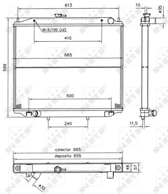 Radiator apa racire motor NISSAN TERRANO II 3.0D intre 2002-2007
