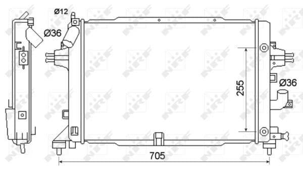 Radiator apa racire motor OPEL ASTRA H 1.9D intre 2004-2010