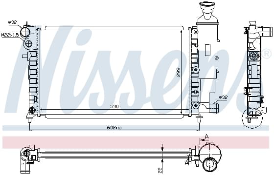 Radiator apa racire motor PEUGEOT 106 I 1.3 1.4 1.6 intre 1991-1996