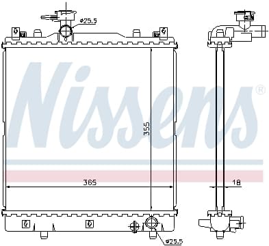 Radiator apa racire motor SUZUKI ALTO 1.1 intre 2004-2008