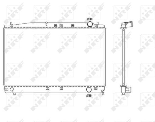 Radiator apa racire motor TOYOTA AVENSIS VERSO 2.0D intre 2001-2005