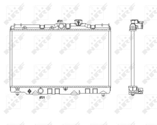 Radiator apa racire motor TOYOTA CARINA II, COROLLA 1.3 1.6 intre 1997-2002