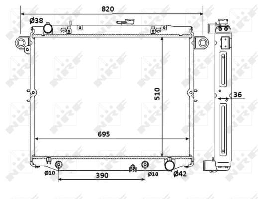 Radiator apa racire motor TOYOTA LAND CRUISER 100 4.2D intre 1998-2007