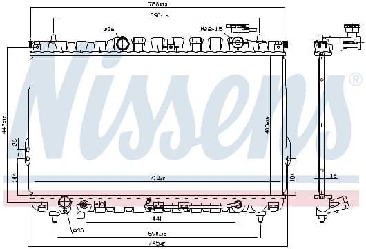 Radiator apa racire motor (transmisie automata) HYUNDAI SANTA FE I 2.0 2.4 2.7 intre 2001-2006