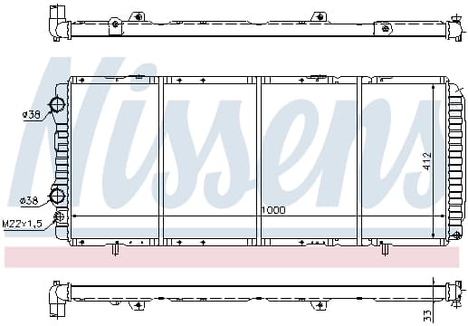 Radiator apa racire motor (transmisie manuala) CITROEN JUMPER; FIAT DUCATO; PEUGEOT BOXER 2.5D intre 1994-2002