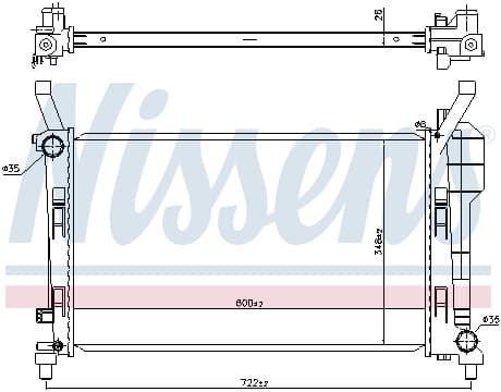 Radiator apa racire motor (transmisie manuala) Mercedes Clasa A (W169), B (W245) 1.5 intre 2004-2012